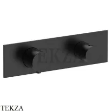Fantini Nostromo Термостат для душа 2 потока, внешняя часть 8713G572B, черный матовый