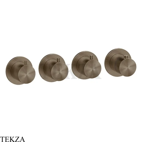 Gessi 316 SHOWER Термостат для душа на 3 выхода, внешняя часть 54336-761, Coffee Bronze Brushed PVD