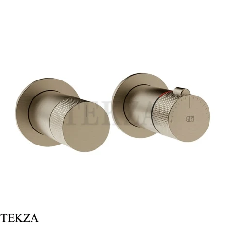 Gessi INCISO SHOWER Термостат для душа на 2 потока, внешняя часть 58133-149, Finox Brushed Nickel