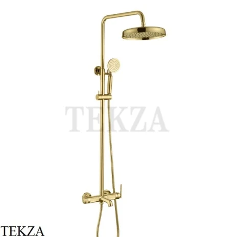 Boheme ETERNA Душевая стойка с изливом, верхний душ, гарнитур 178-G, Gold Золото глянец