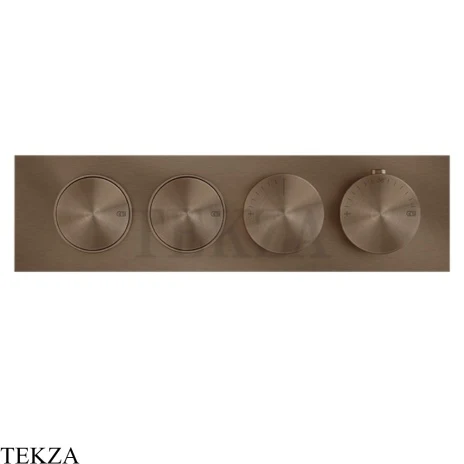 Gessi Origini MATERIC Термостат для душа 2 потока с кнопками, внешняя часть 66222-761, Coffee Bronze Brushed PVD