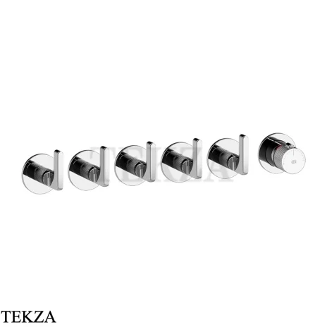 Gessi INCISO SHOWER Термостатический смеситель, 5 потоков, внешняя часть 58340-031, хром глянец