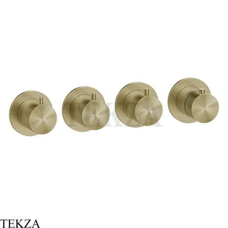 Gessi 316 SHOWER Термостат для душа на 3 выхода, внешняя часть 54336-727, Brushed Brass PVD