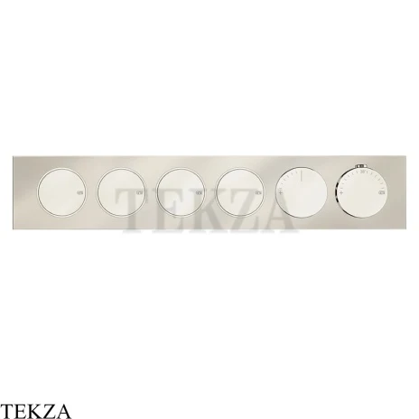 Gessi Origini NEUTRAL Термостат для душа 4 потока с кнопками, внешняя часть 66226-720, Nickel PVD