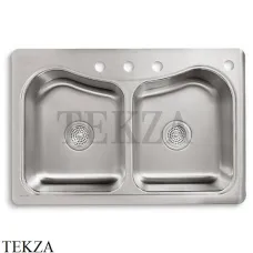 Kohler Staccato Мойка для кухни с 4 отв. под смеситель K-3369-4-NA, нержавеющая сталь Kohler Staccato Мойка для кухни с 4 отв. под смеситель K-3369-4-NA, нержавеющая сталь