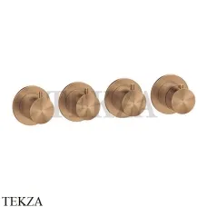 Gessi 316 SHOWER Термостат для душа на 3 выхода, внешняя часть 54336-726, Warm Bronze Br