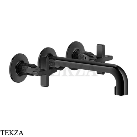 Gessi INCISO+ Смеситель для раковины на три отверстия, внешняя часть 58190-706, Black Metal PVD