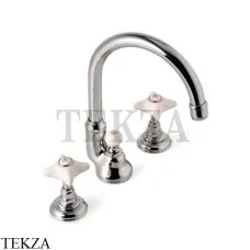 Devon&Devon WHITE ROSE Смеситель для раковины, с донным клапаном UTWR700ACR, хром глянец