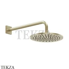 Gessi RILIEVO Верхняя душевая лейка D25 с кронштейном 59148-727, Brushed Brass