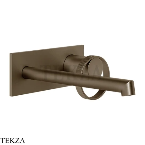 Gessi ANELLO Смеситель для раковины на планке, длинным изливом, внешняя часть 63389-761, Coffee Bronze Br. PVD