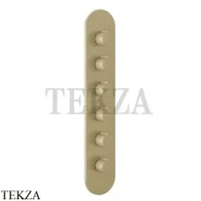 Gessi Ingranaggio-Anello Термостат для душа, 5 потоков, внешняя часть 43070-727, Brushed Brass