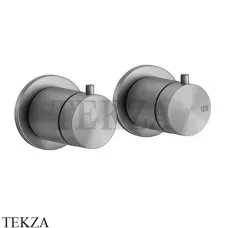 Gessi 316 SHOWER Термостат для душа на 2 выхода, внешняя часть 54234-239, Steel Brushed