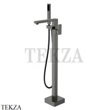 Boheme Qubic Смеситель для ванны напольный, с гарнитуром 479-GM, gun metall