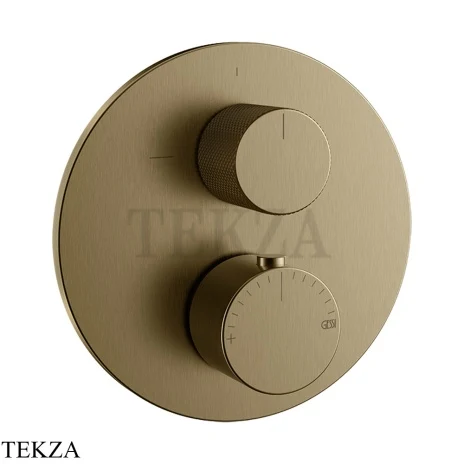 Gessi ANELLO Термостат для душа, 2 потока, внешняя часть 63135-791, Deep Bronze Br. PVD