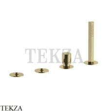 Fantini Venezia Смеситель на борт ванны без излива (ручка отдельно), 2901N467S, Золото плюс