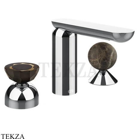 Gessi Perle Смеситель для раковины на 3 отв., без гарнитура 74818-031, хром глянец