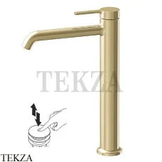 FIMA Carlo Frattini SNAP Смеситель для раковины высокий, с донным клапаном F3111/HHS, Brushed Champagne