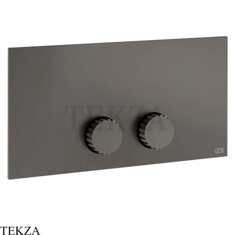Gessi Incastri Клавиша смыва для инсталляции Viega Prevista 75613-707, black хром Brush