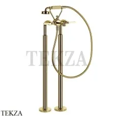 Gessi VENTI20 Смеситель для ванны напольный с гарнитуром 65128-246, Gold PVD