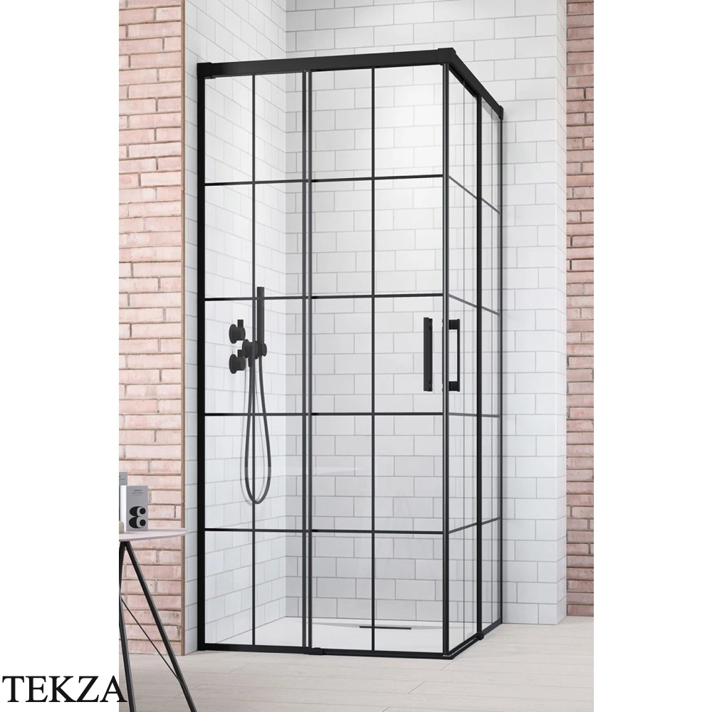 Radaway Idea KDD Factory Душевая дверь 80 см, левая часть уголка, 387061-54-55L, черный матовый