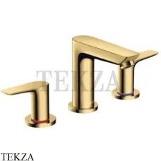 Hansgrohe Talis E Смеситель для раковины, с донным клапаном 71733990, золото глянец