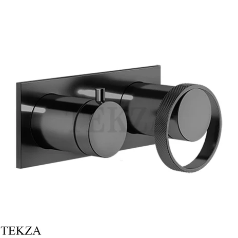 Gessi ANELLO Смеситель для душа с переключателем 2 потока 63379-706, Black Metal PVD