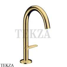 Axor ONE Смеситель для раковины Select 170, гарнитур Push‑Open 48020990, Polished Gold
