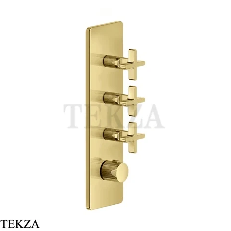 Gessi INCISO WELLNESS Термостат 3 выхода, внешняя часть 58226-246, Gold PVD