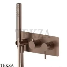 Newform X-Steel 316 Душевой комплект смеситель 2 потока, ручной душ, сталь 69679EX.59.067, PVD Brushed copper bronze