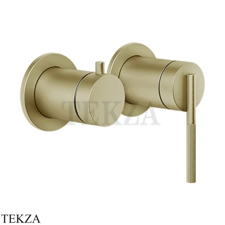 Gessi INGRANAGGIO Смеситель для душа, 2 потока, внешняя часть 63580-727, Brushed Brass PVD
