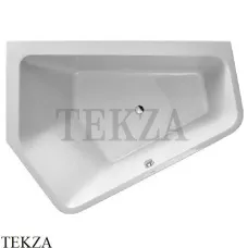 Duravit Paiova 5 Ванна с углом слева встраиваемая, с двумя разными наклонами 700392000000000, акрил, белый глянец