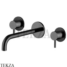 FIMA Carlo Frattini Spillo UP Смеситель для раковины на 3 отверстия, внешняя часть F3161L/5CS, Brushed black chrome