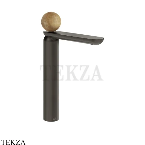 Gessi Perle Смеситель для раковины высокий, с донным клапаном 74353-707, black хром Brush