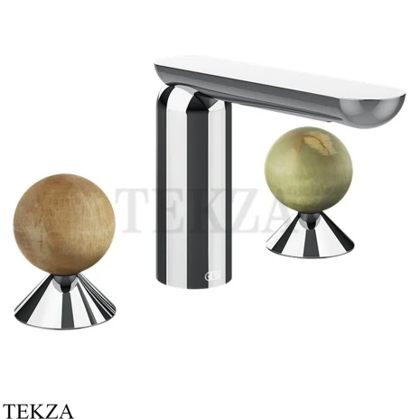 Gessi Perle Смеситель для раковины на 3 отв., без гарнитура 74355-031, хром глянец