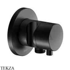 Keuco IXMO Comfort Вентиль переключатель, 3 потока, с выводом шланга и держателем, внешняя часть 59548371201, черный матовый