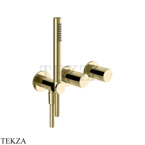 Gessi Habito UNITO Смеситель для душа с гарнитуром, внешняя часть 70038-710, Brass PVD