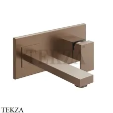 Gessi Rettangolo Смеситель для раковины средний, внешняя часть 44836-708, Copper Brushed