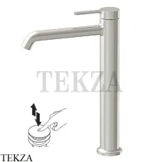 FIMA Carlo Frattini SNAP Смеситель для раковины высокий, с донным клапаном F3111/HSN, Brushed nickel