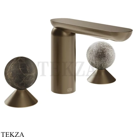 Gessi Perle Смеситель для раковины на 3 отв., без гарнитура 74165-761, бронза Coffee