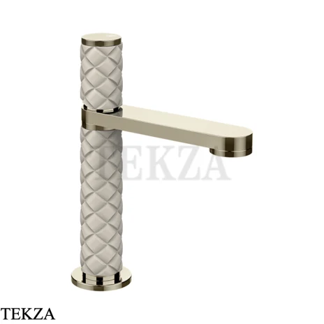 Gessi Pelle Tresse Смеситель для раковины, с донным клапаном 78251-433, Crème/ Nickel PVD