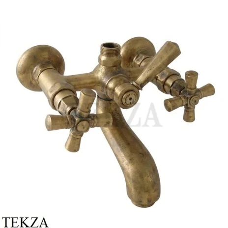 Nicolazzi TEIDE FOUR Смеситель для ванны с душем для стойки 1900OG45, Raw Brass