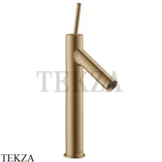 Axor Starck 170 Смеситель для раковины высокий, с донным клапаном 10123140, Brushed Bronze