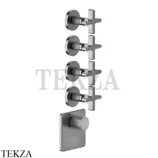 Gessi INCISO WELLNESS Термостат 4 выхода, внешняя часть 58348-706, Black Metal