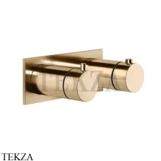 Gessi Ingranaggio-Anello Термостат для душа на планке, 3 потока, внешняя часть 63336-735, Warm Bronze