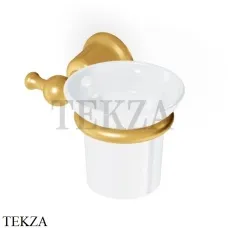Zucchetti Delfi Стакан подвесной, белая керамика ZAC213.C41, brushed gold Zucchetti Delfi Стакан подвесной, белая керамика ZAC213.C41, brushed gold