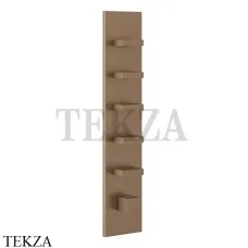 Gessi Rettangolo Wellness Термостат 5 выходов, внешняя часть 43030-708, Copper Brushed