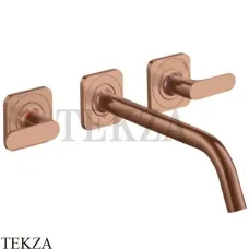 Axor Citterio M Смеситель для раковины 226 на 3 отверстия, внешняя часть 34315310, Brushed Red Gold