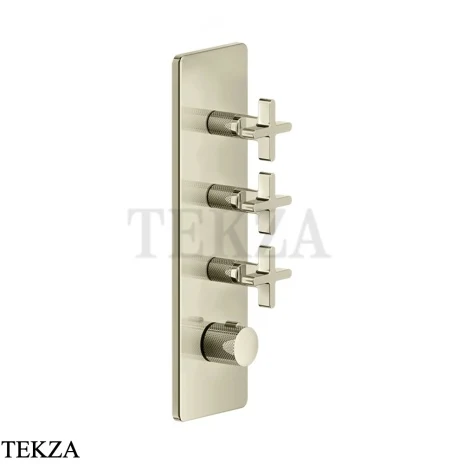 Gessi INCISO WELLNESS Термостат 3 выхода, внешняя часть 58226-720, Nickel PVD