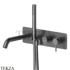 Newform X-Steel 316 Смеситель для ванны с гарнитуром, внешняя часть 69680EX.59.064, PVD Brushed gun metal