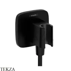 Hansgrohe FixFit Q Шланговое подсоединение с держателем 26887670, черный матовый